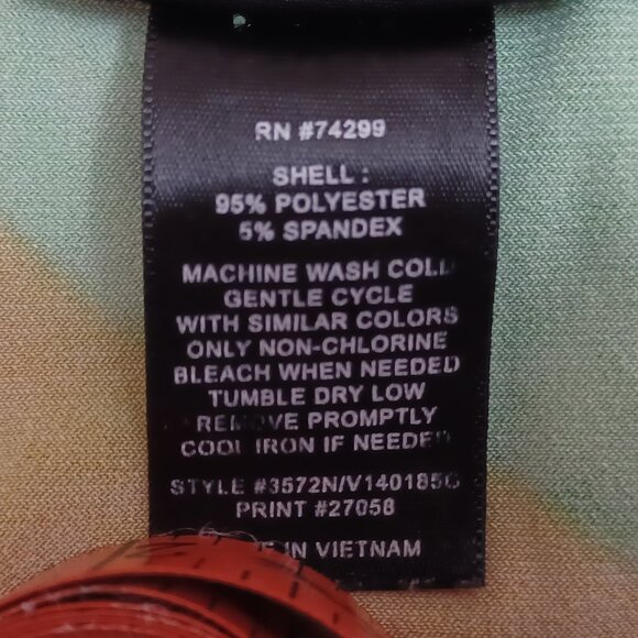 Women's Enfocus Studio Green/Blue/Black Forest Colors Midi Dress Size 4 - Picture 4 of 9